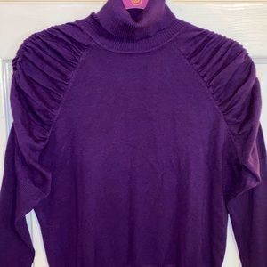 Attention Turtleneck Sweater SZ L. NWOT Deep Purple.
